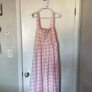 Torrid Tank Lg Gingham Pink Dress